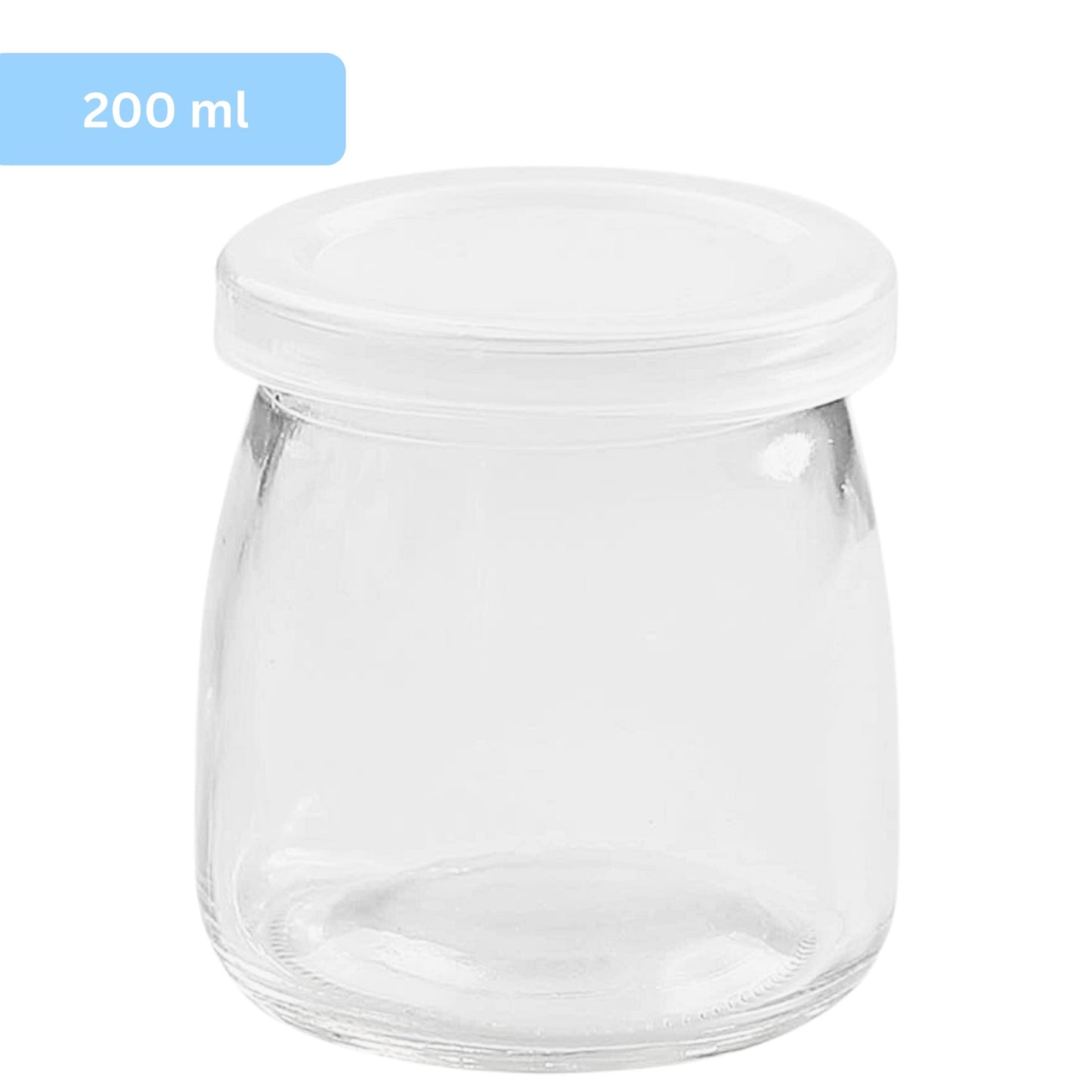 Pack De 6 Frascos De Vidrio Ovalados Tapa Plástica - 180Compostable.cl