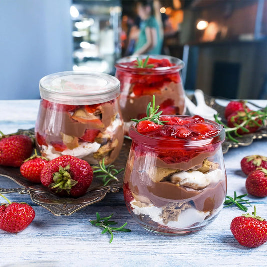 Frascos De Vidrio Redondo Tapa Plástica al Por Mayor - 180Compostable.cl