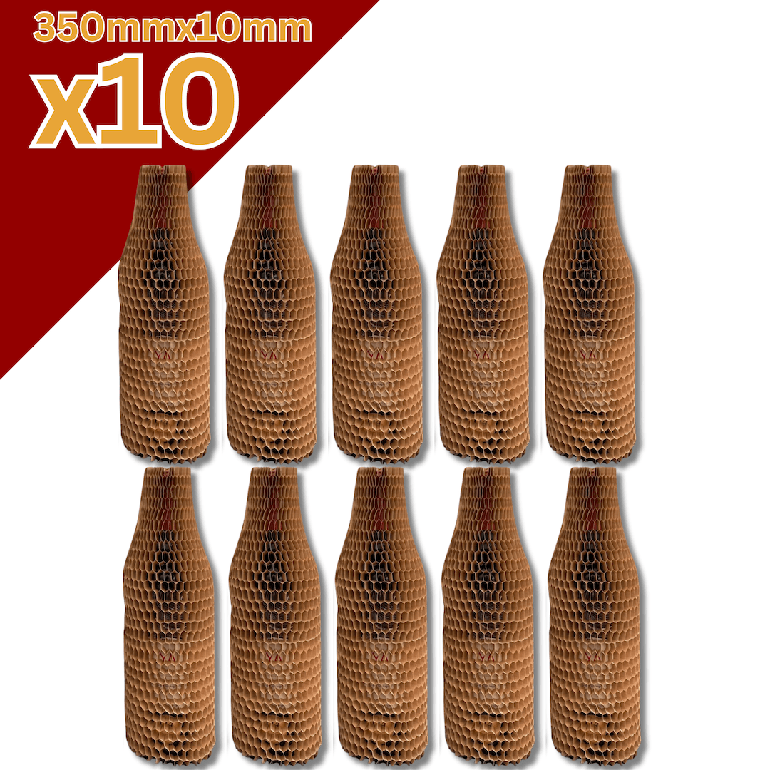 pack-10-funda-embalaje-papel-kraft-350mmX10mm - 180Compostable.cl