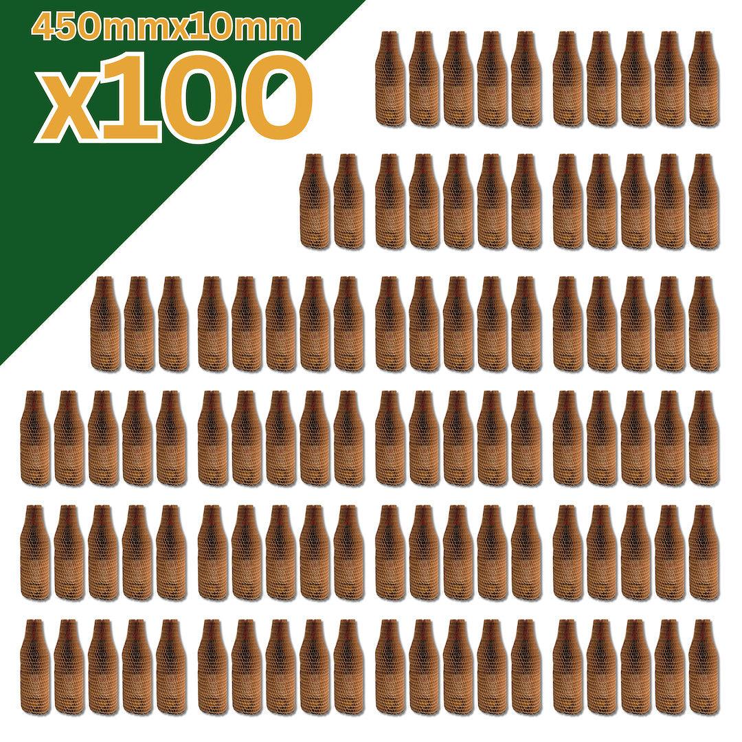 pack-100-funda-embalaje-papel-kraft-450mmX10mm - 180Compostable.cl