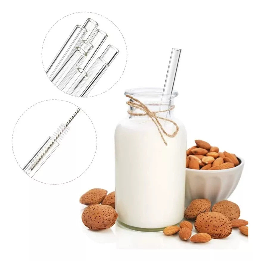 Pack de 60 Bombillas de Vidrio + 5 Cepillos - 180Compostable.cl