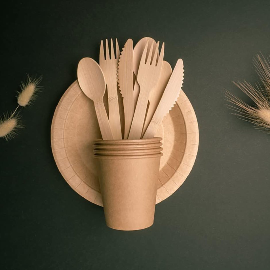 Pack de 100 Mini Cucharas de Madera - 180Compostable.cl