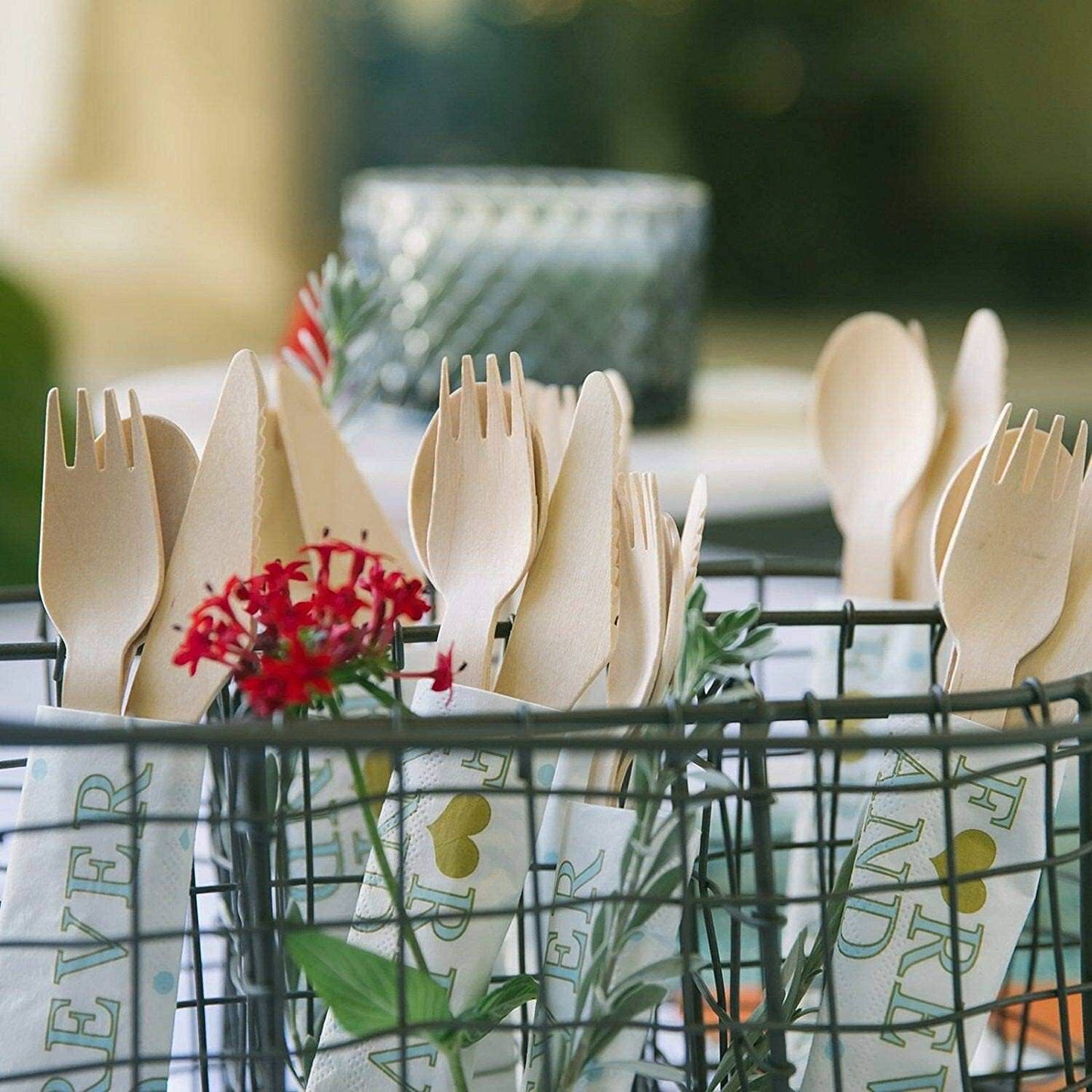 Pack de 100 Mini Cucharas de Madera - 180Compostable.cl