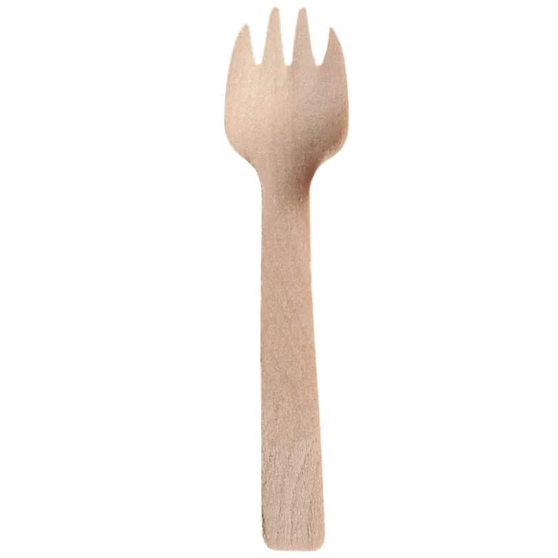 Pack de 100 Tenedores de Madera - 180Compostable.cl