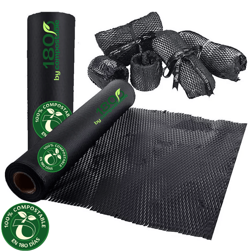 Rollo de Papel Panal de Abejas de 51cm*50m (repuesto) - 180Compostable.cl