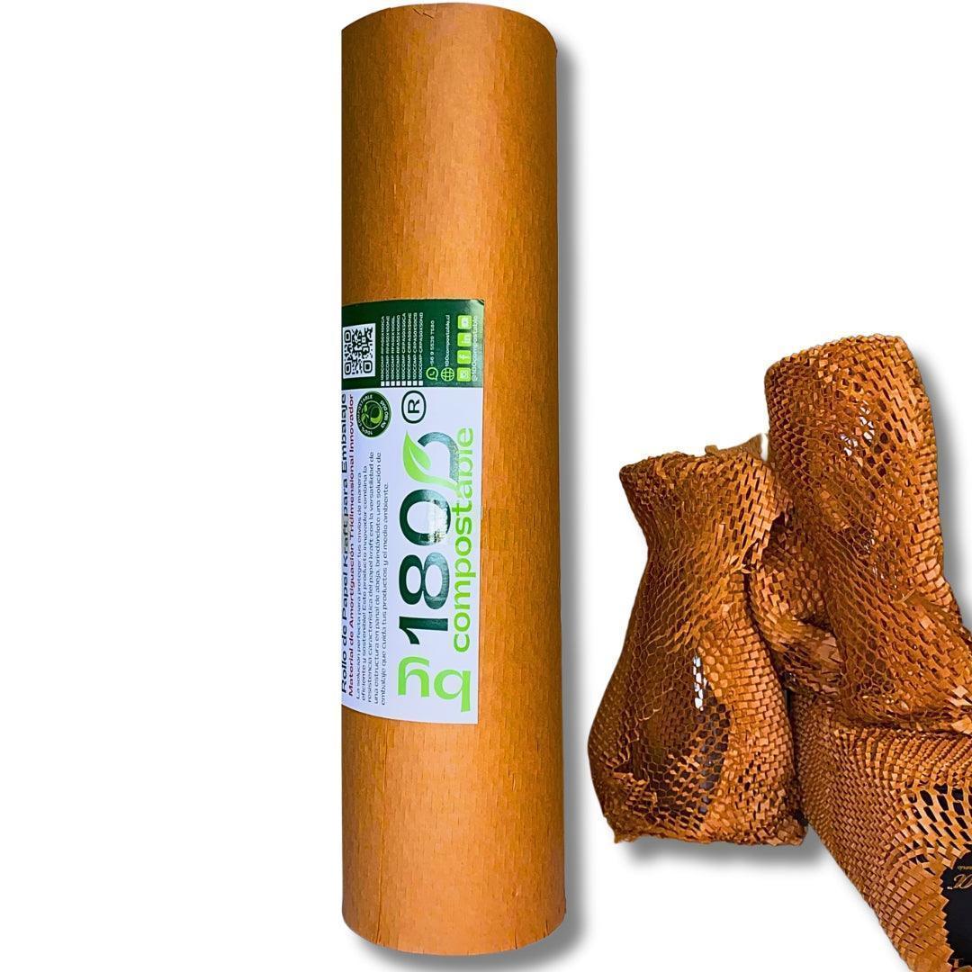 Rollo de Papel Kraft Acolchado para Embalaje de 51cm x 25m - 180Compostable.cl