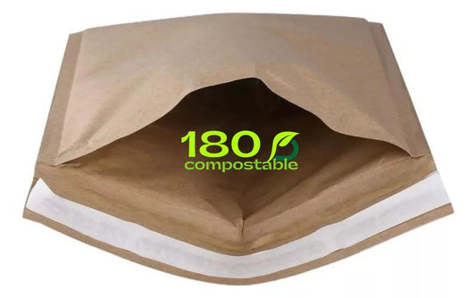 Pack de Sobres Acolchados Panal de Abejas de Papel Kraft para Envíos 100% Compostables - 180Compostable.cl