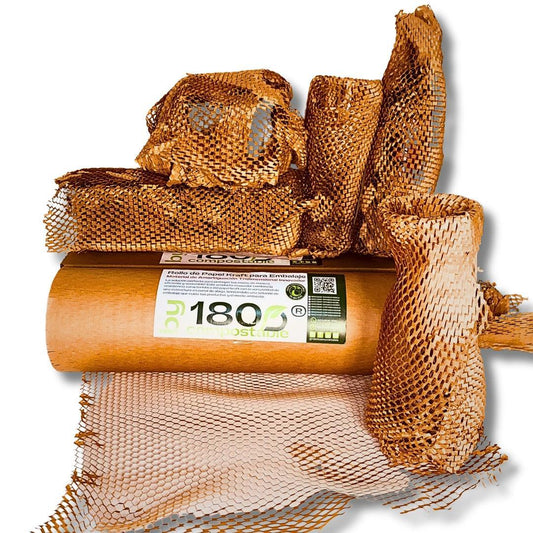 Rollo de Papel Acolchado de 51cm*50m y Papel Suave (Repuestos) - 180Compostable.cl