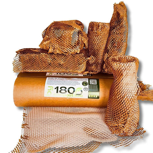 Rollo de Papel Kraft Acolchado para Embalaje de 51cm x 25m - 180Compostable.cl