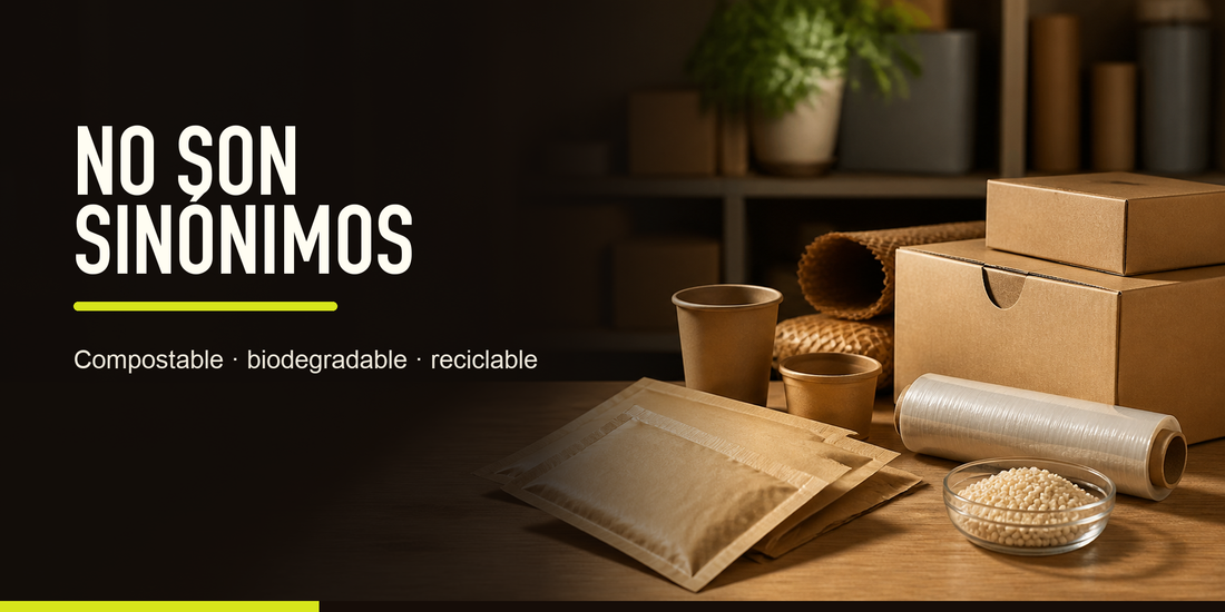 Compostable, biodegradable, biobasado y reciclable: diferencias reales