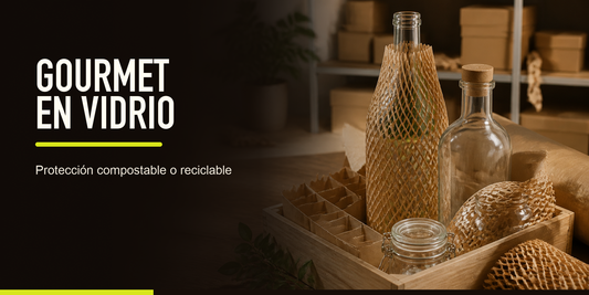 Productos gourmet y vidrio: como elegir protección compostable o reciclable