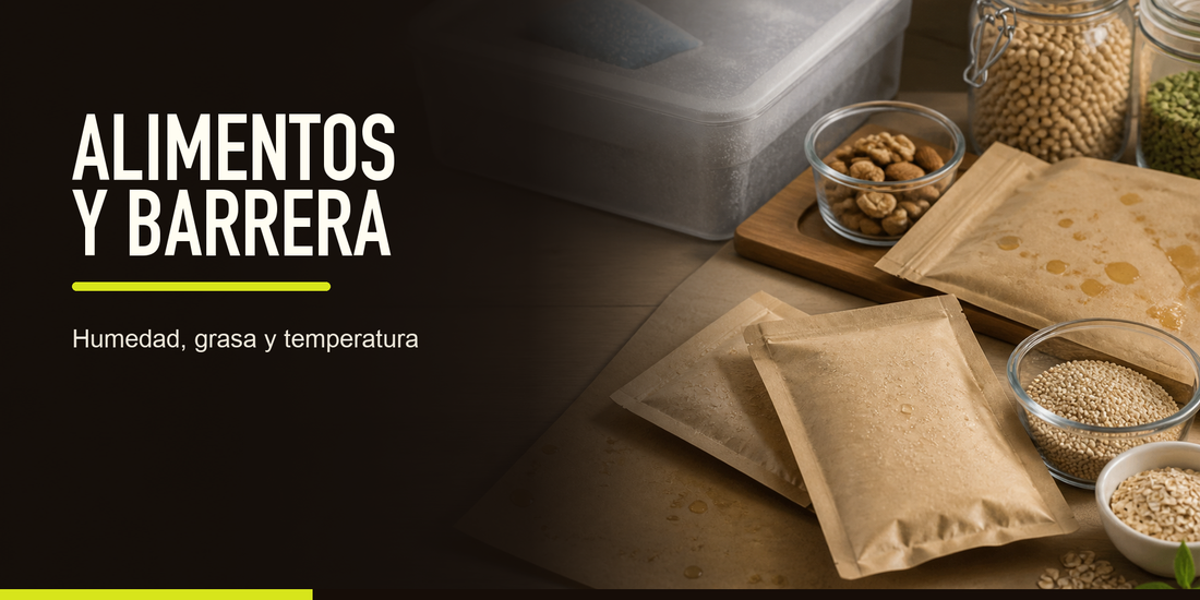 En alimentos, el material se evalúa por barrera, seguridad, temperatura y tiempo de contacto. Un envase sustentable que falla técnicamente puede aumentar merma.