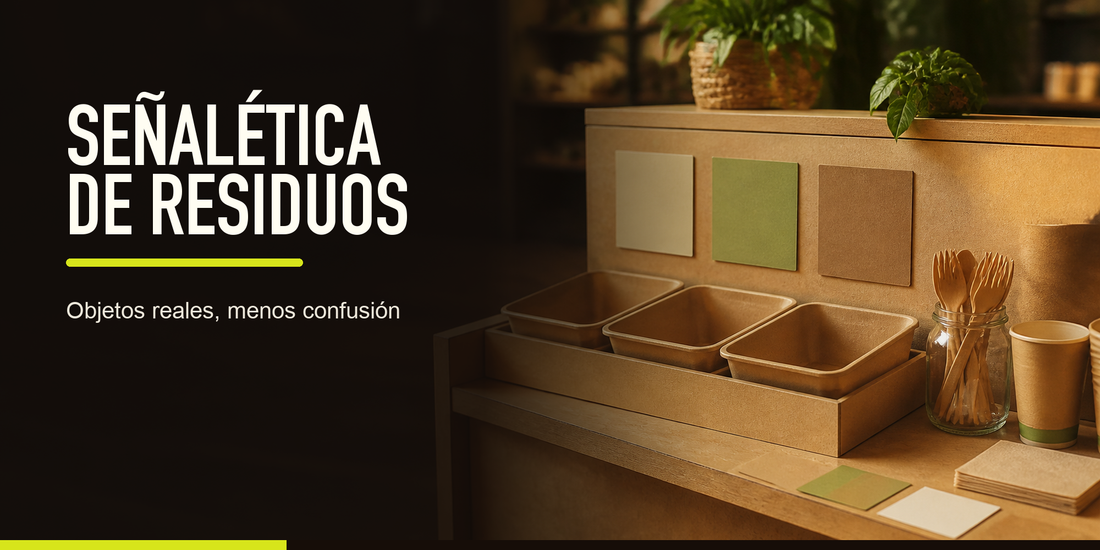 La señalética funciona cuando muestra objetos reales del local, reduce categorías y conecta cada residuo con un destino aceptado.