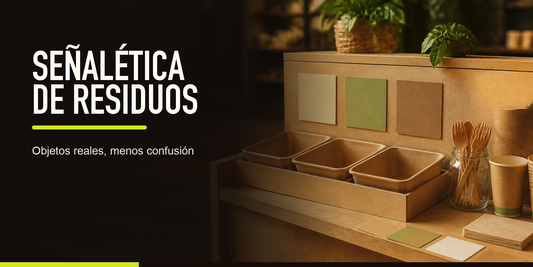 La señalética funciona cuando muestra objetos reales del local, reduce categorías y conecta cada residuo con un destino aceptado.