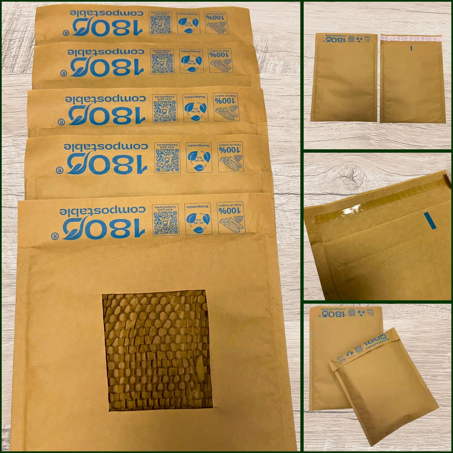 Sobres Acolchados 100% de Papel Kraft - 180Compostable.cl