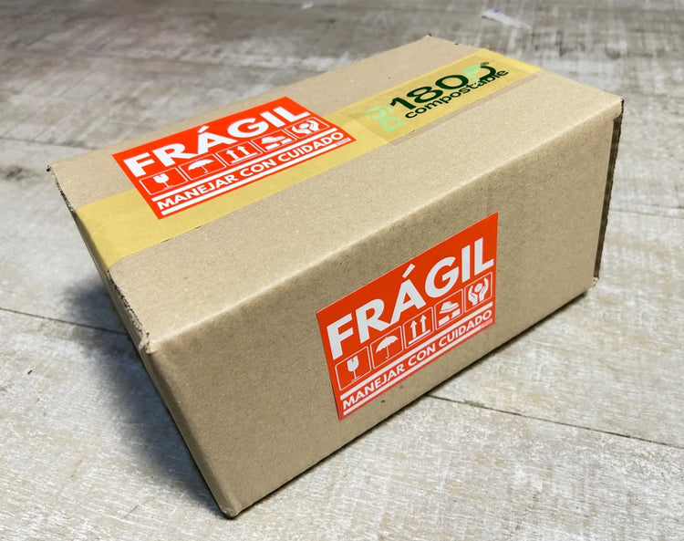 Etiquetas Frágil para Envíos Protegidos - 180Compostable.cl