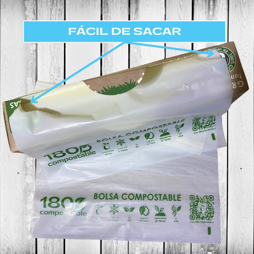 15 Bolsas Herméticas Doble Cierre para Alimentos de 27x27cm - 180Compostable.cl