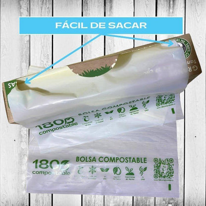 30 Bolsas Herméticas Doble Cierre para Alimentos (Grande) - 180Compostable.cl