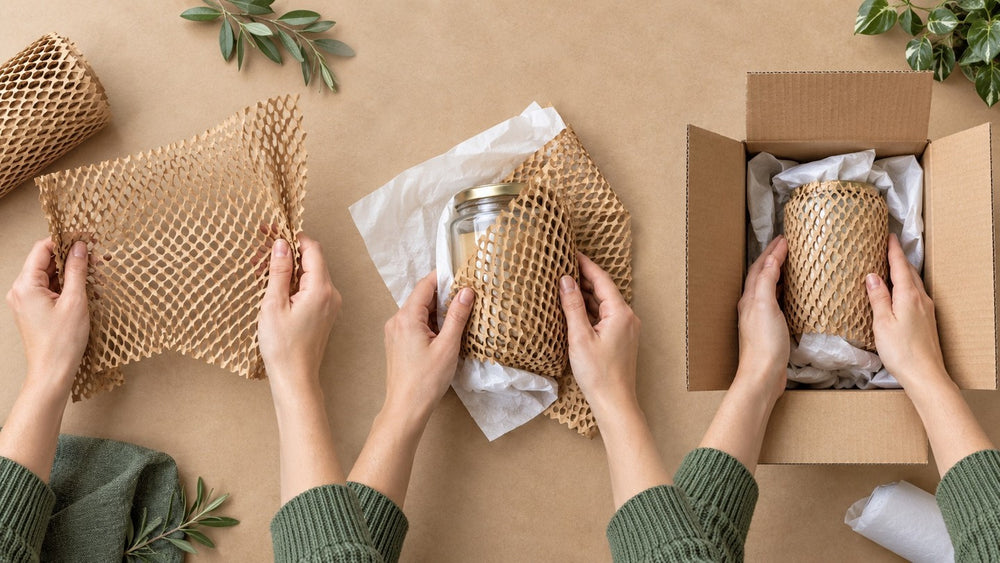 Tres pasos para preparar productos delicados con papel panal kraft: