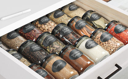 Pack De 6 Frascos De Vidrio De 240ml Con Tapa Twist Off Negra