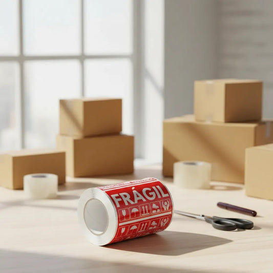 Rollo De 250 Etiquetas Frágil De 102mm X 76mm Para Envíos