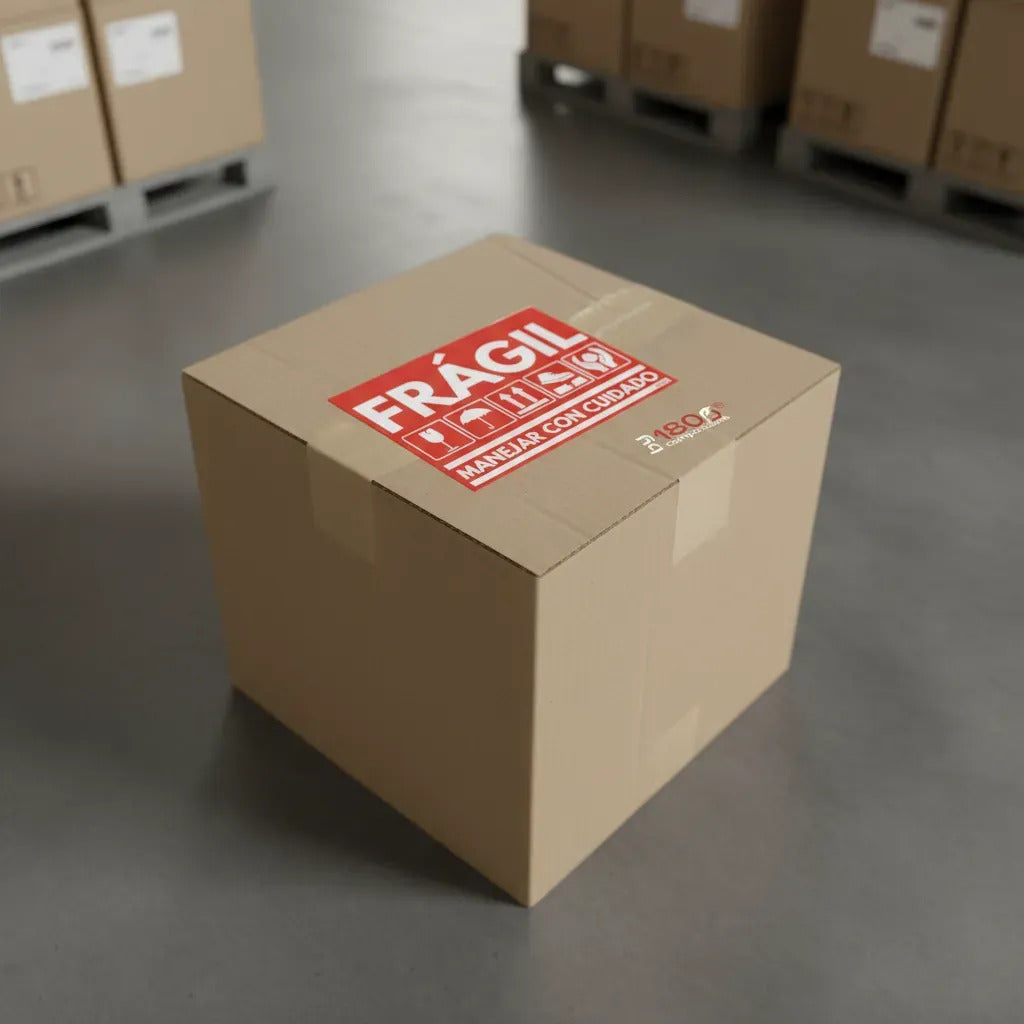 Pack De 50 Etiquetas Frágil De 102mm X 76mm Envíos Delicados