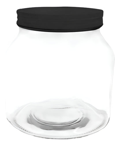 Frasco Conservero De 2.280ml Con Tapa Twist Off Negra