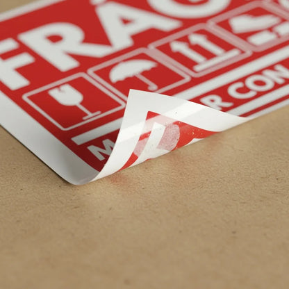 Pack De 50 Etiquetas Frágil De 102mm X 76mm Envíos Delicados