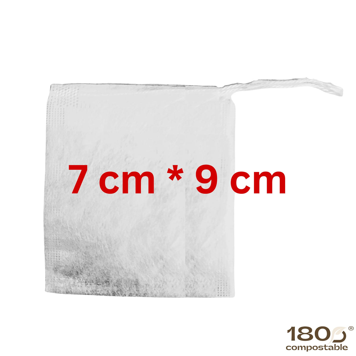 Bolsitas vacías para té con cordón de 7 × 9 cm, fibra de maíz PLA