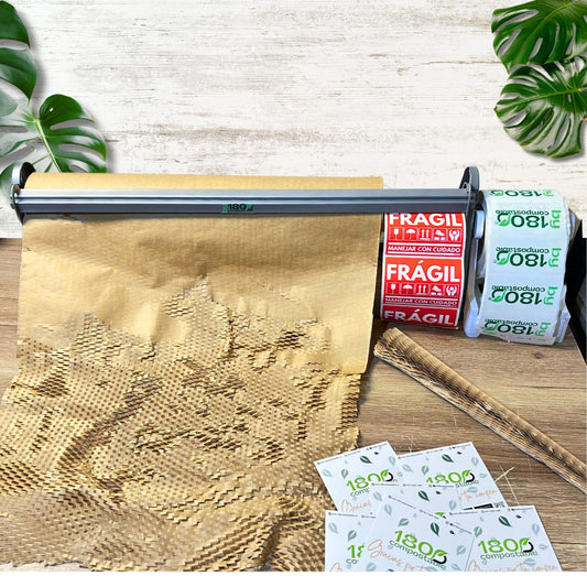 🧵 Dispensador y Cortador de Papel Kraft | Corte Preciso y Mayor Eficiencia en Tu Negocio