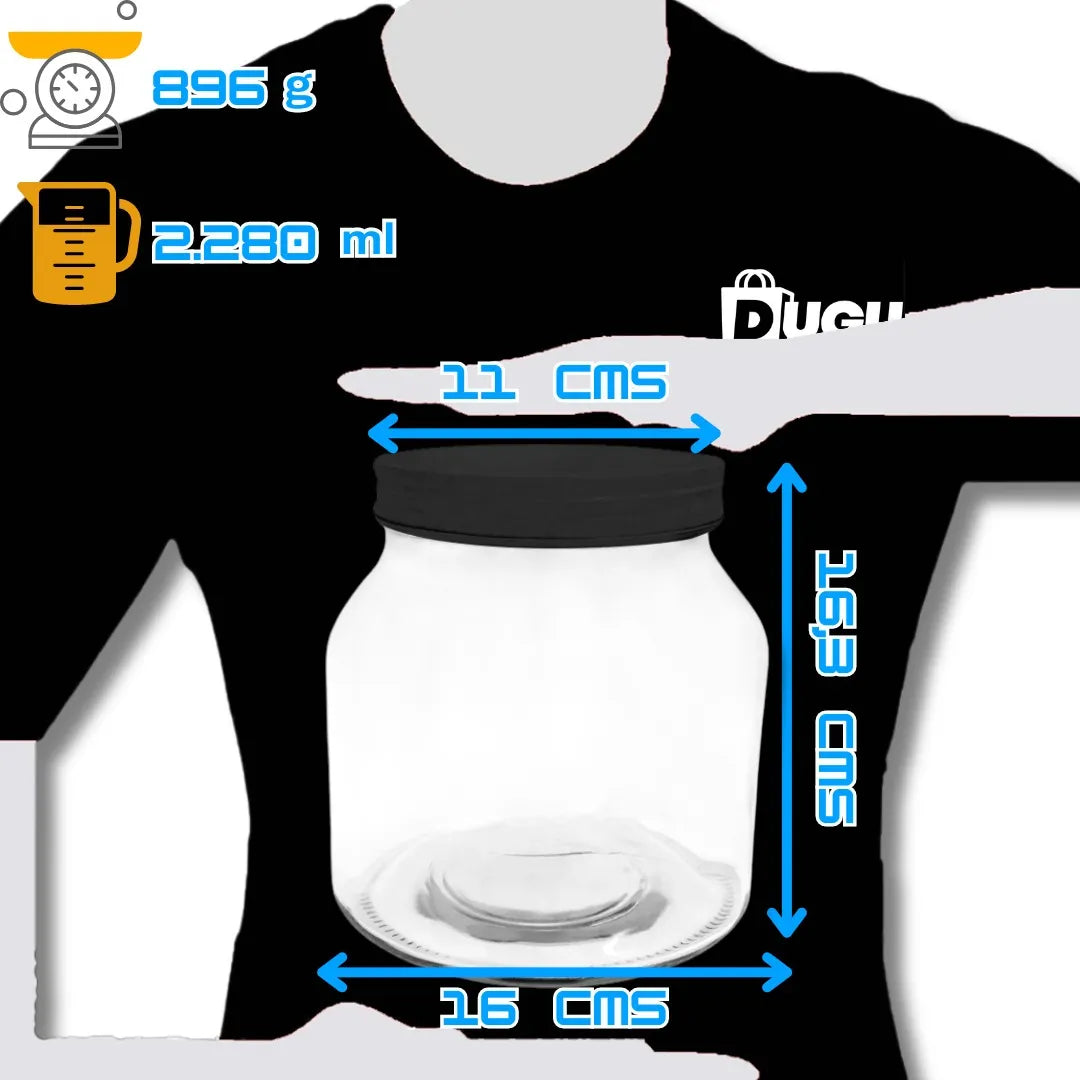 8 Frascos De Vidrio 2.28lts Con Tapa Twist Off