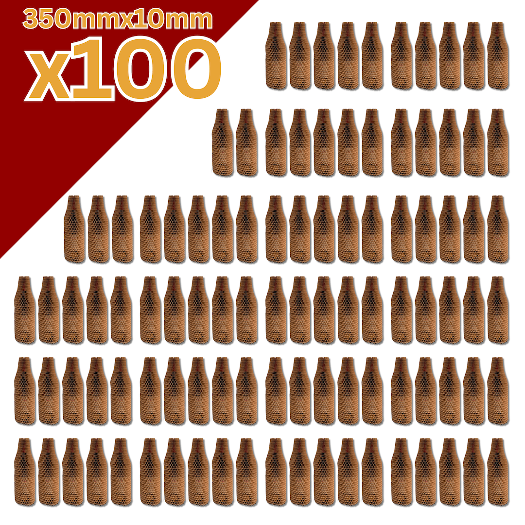 pack-100-funda-embalaje-papel-kraft-350mmX10mm - 180Compostable.cl