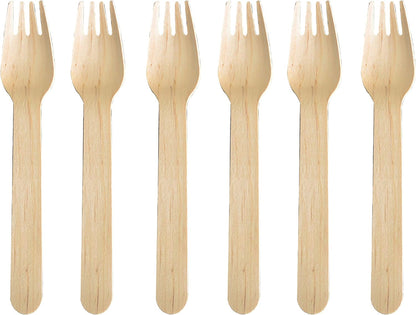 Pack de 100 Tenedores de Madera - 180Compostable.cl