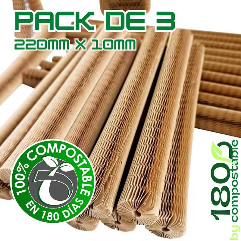 Pack de 3 Fundas de 220x10mm. Embalaje de Productos Delicados - 180Compostable.cl