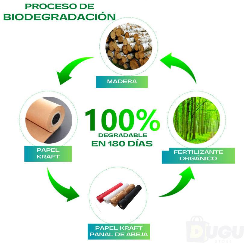 Pack de 2 Rollos Papel Kraft Panal De Abeja de 51cm*100m - 180Compostable.cl