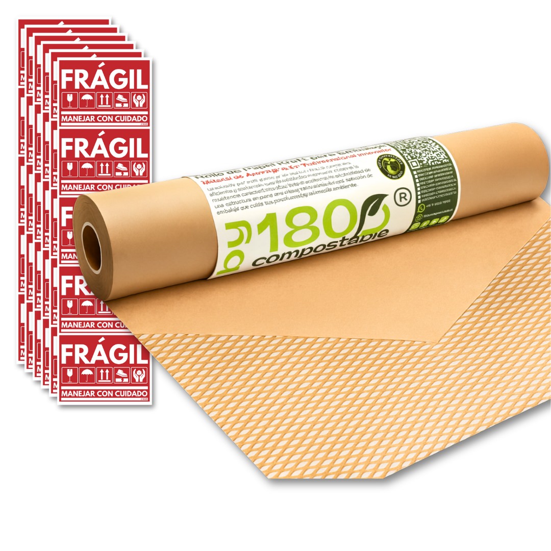 Rollo De Papel Kraft Para Embalaje Estructura Panal De Abeja 51cm*100m