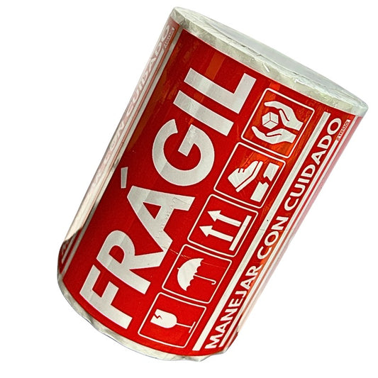 Rollo de 250 Etiquetas Frágil de 102mm x 76mm