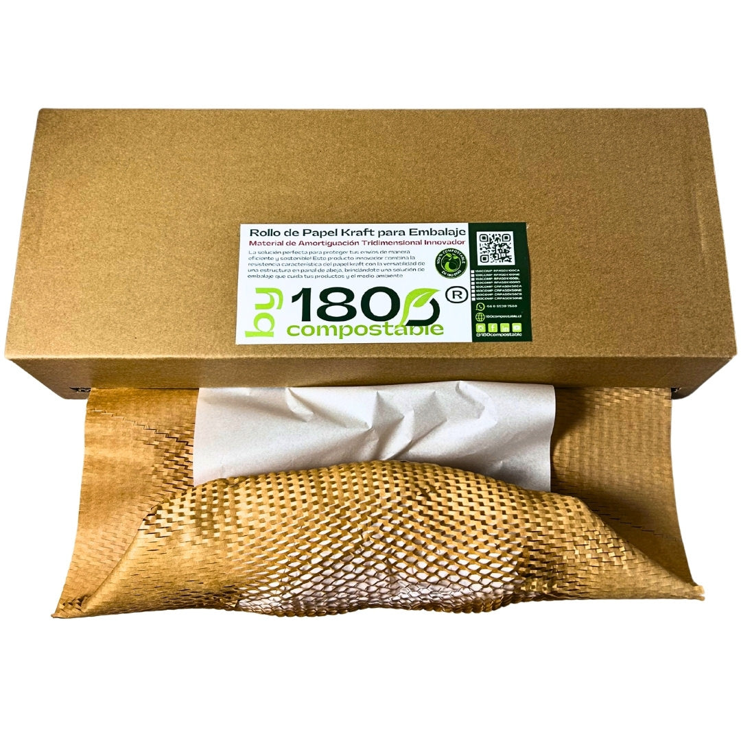 Rollo de Papel Acolchado de 51cm*50m y Papel Suave con Dispensador