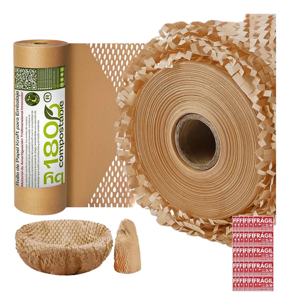 Rollo de Papel Panal de Abejas de 51cm*50m
