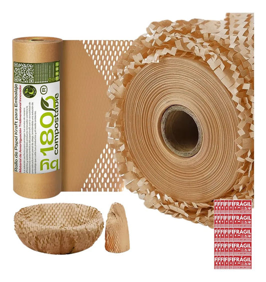Rollo de Papel Panal de Abejas de 51cm*50m
