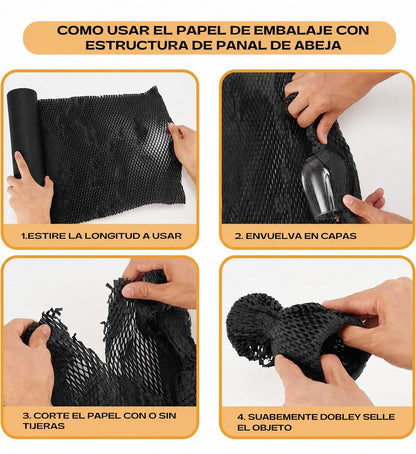 Rollo de Papel Panal de Abejas de 51cm*50m - Como Usar
