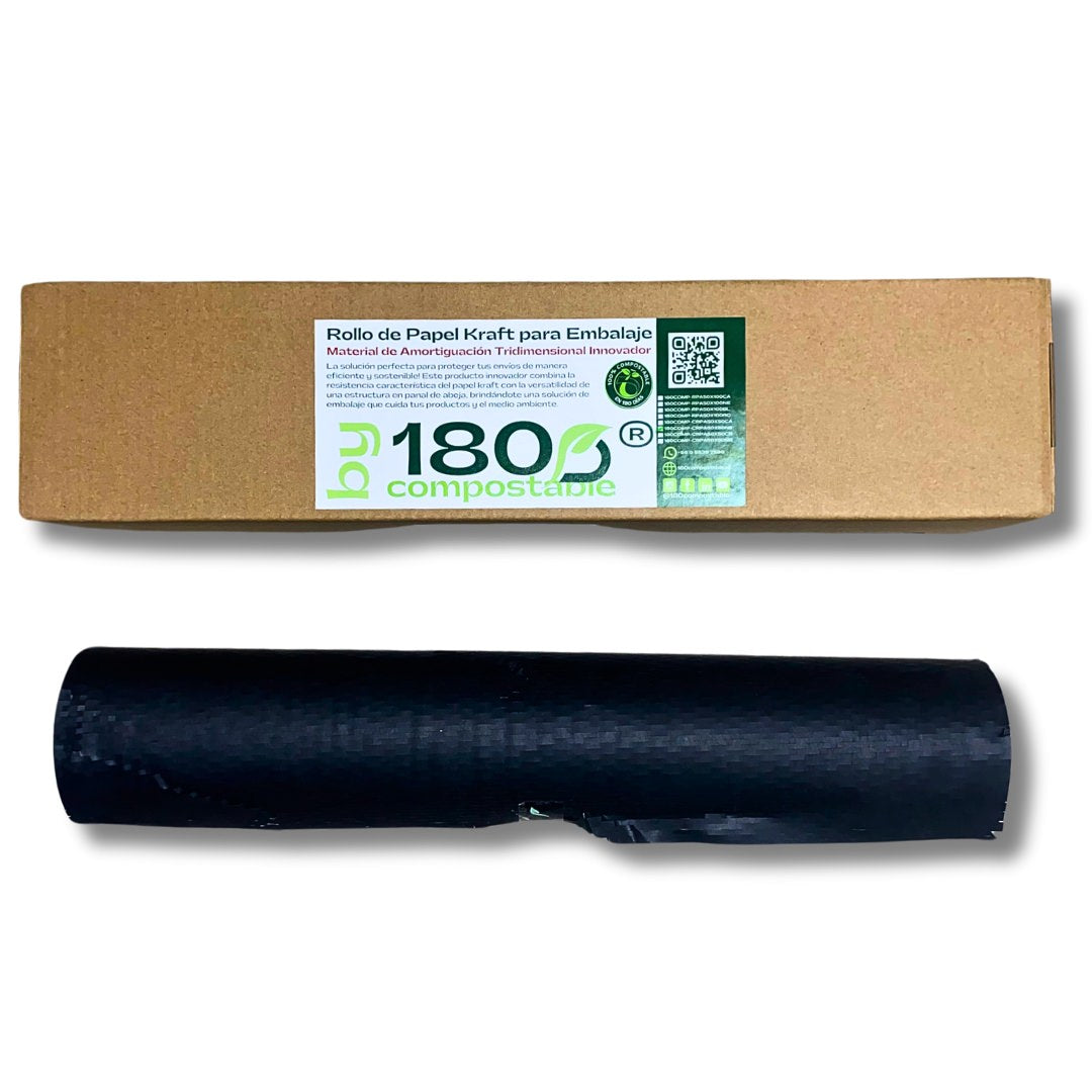 Rollo de Papel Panal de Abejas de 51cm*50m con Caja Dispensadora - 180Compostable.cl