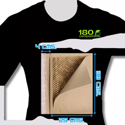 Pack de Sobres Acolchados Panal de Abejas de Papel Kraft para Envíos 100% Compostables - 180Compostable.cl